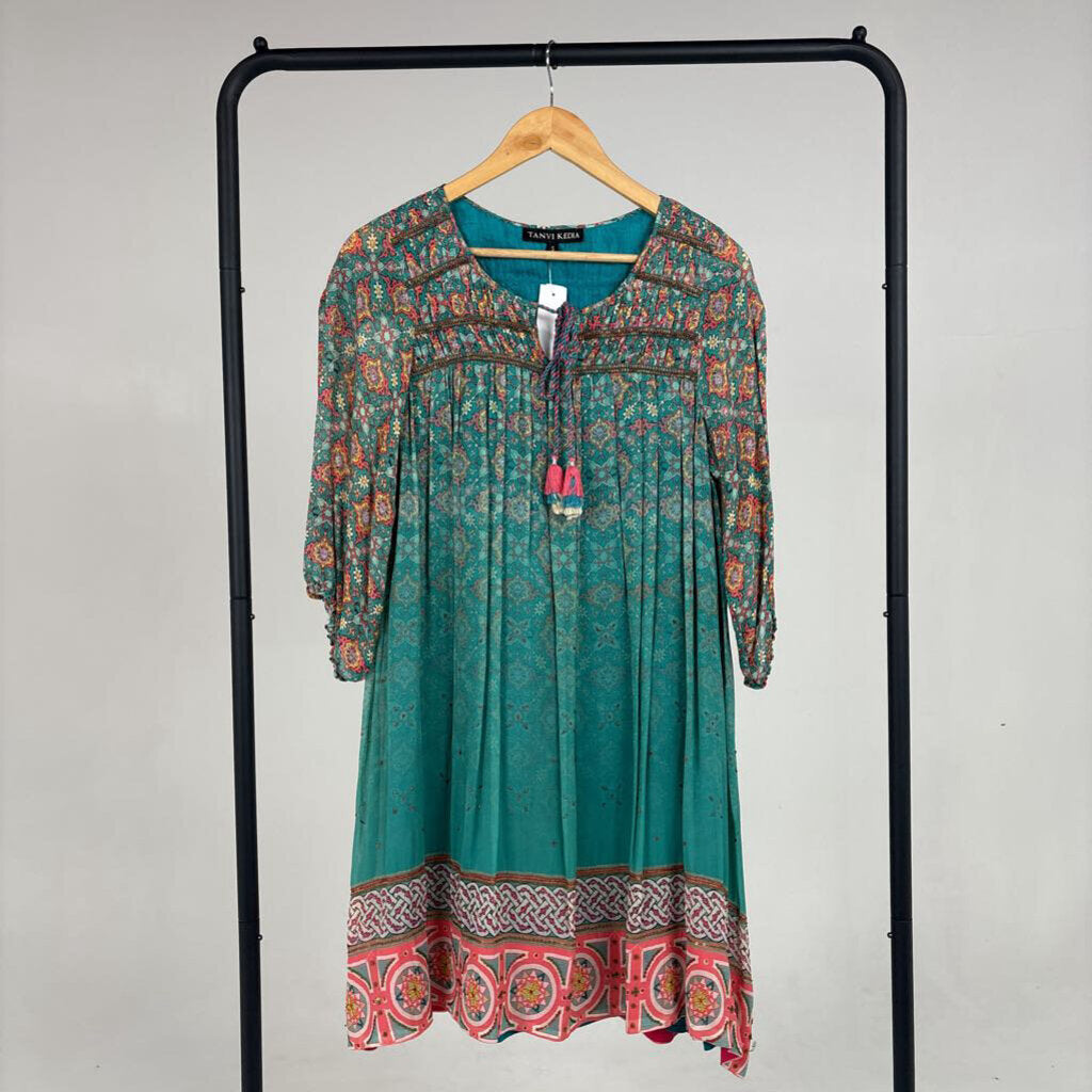 NWT Beaded Patterned Mini Dress (S)