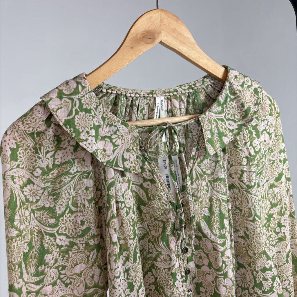 LS Cotton Floral Blouse (XXS)