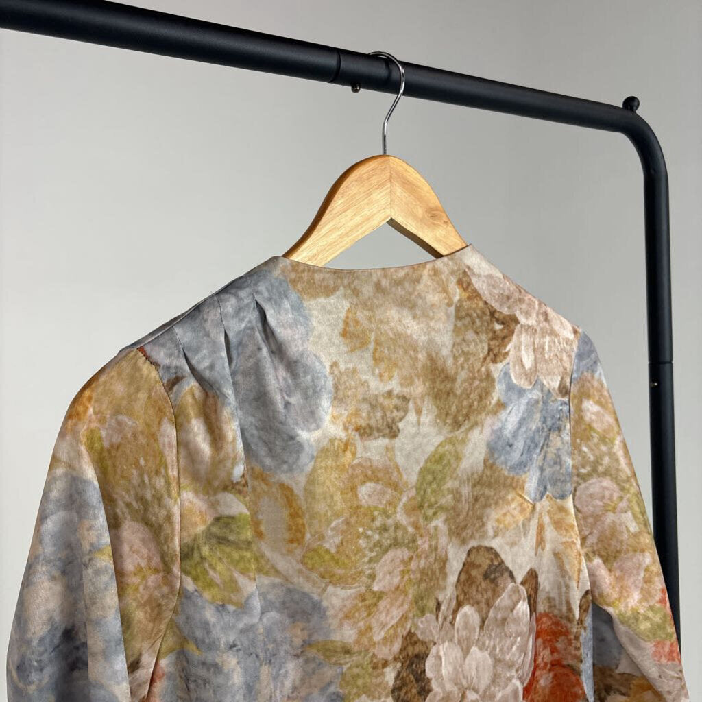 Satin Floral Blouse (S)