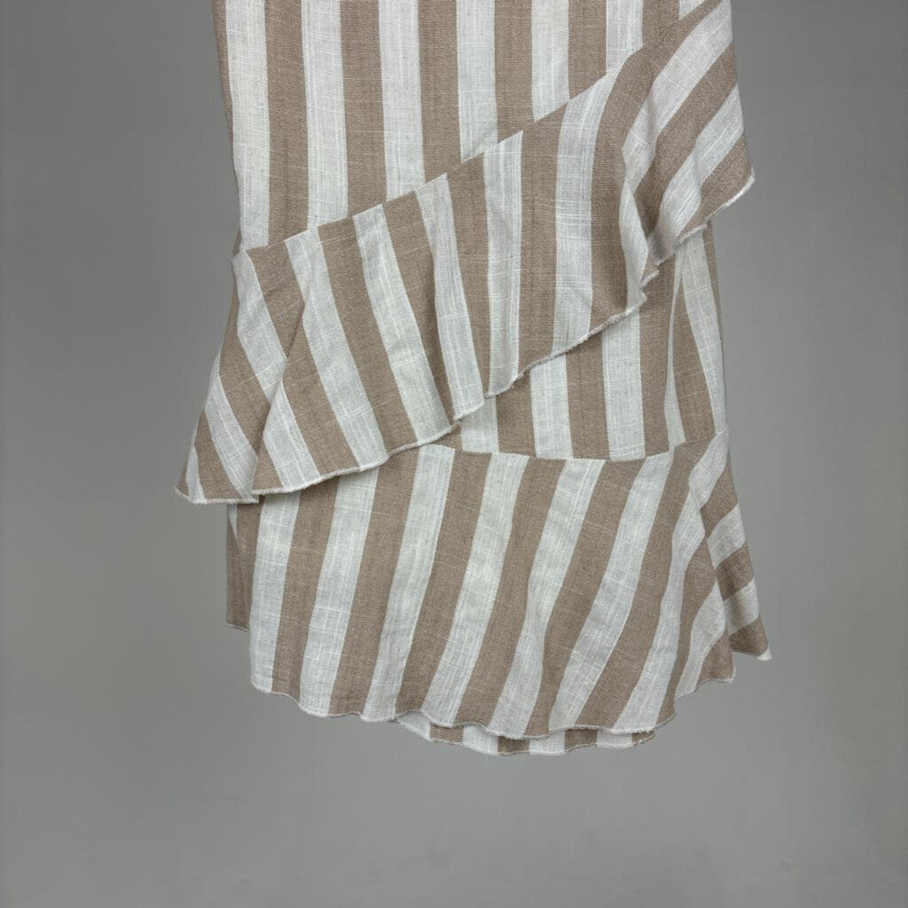 Striped Strapless Mini Dress (L)