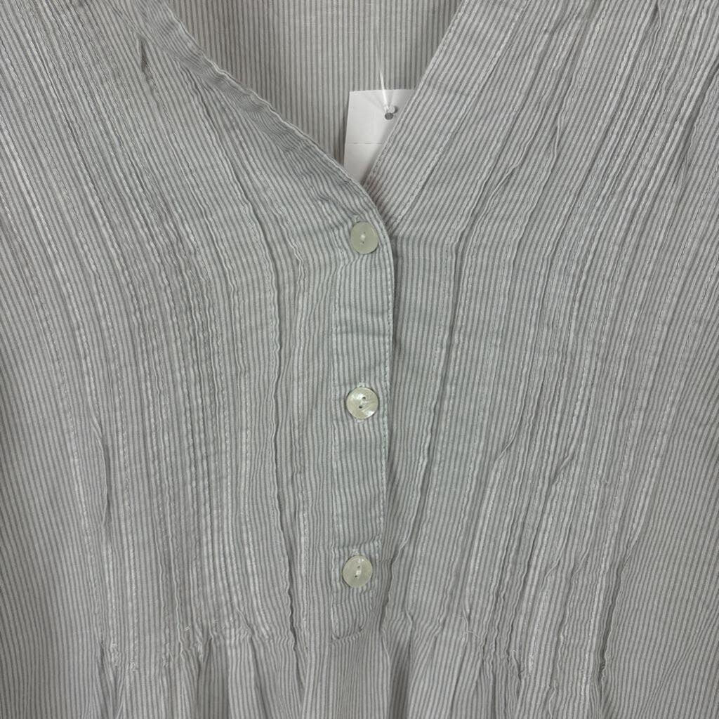 Pinstripe Button Blouse (XL)