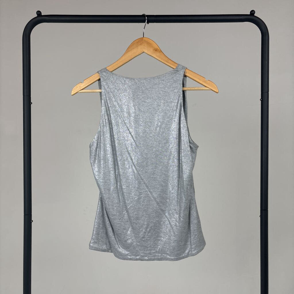 Metallic Cowl Neck Tank (S)