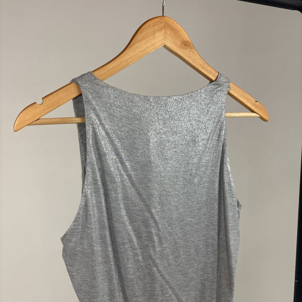 Metallic Cowl Neck Tank (S)