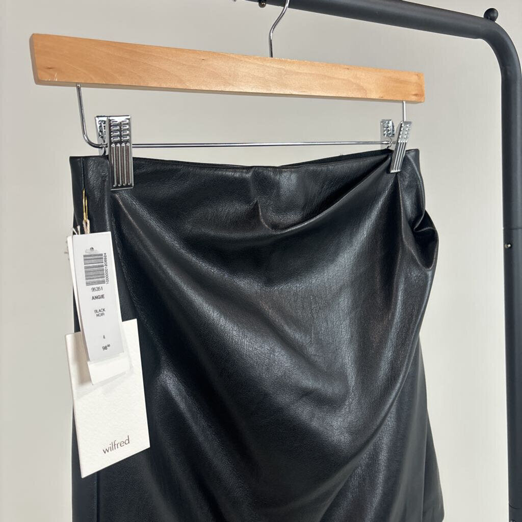 NWT 'Angie' Faux Leather Mini Skirt (4)