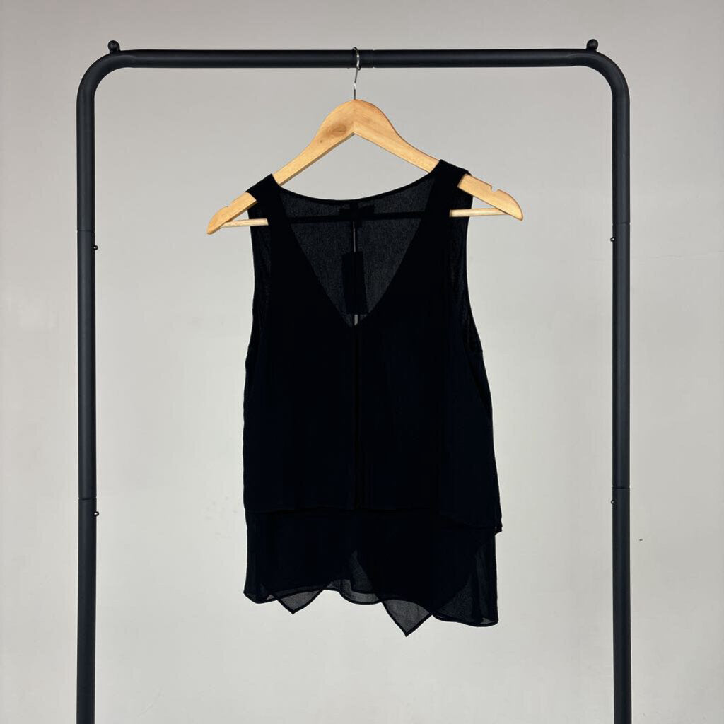 Silk Front Pleat Tank (XS)