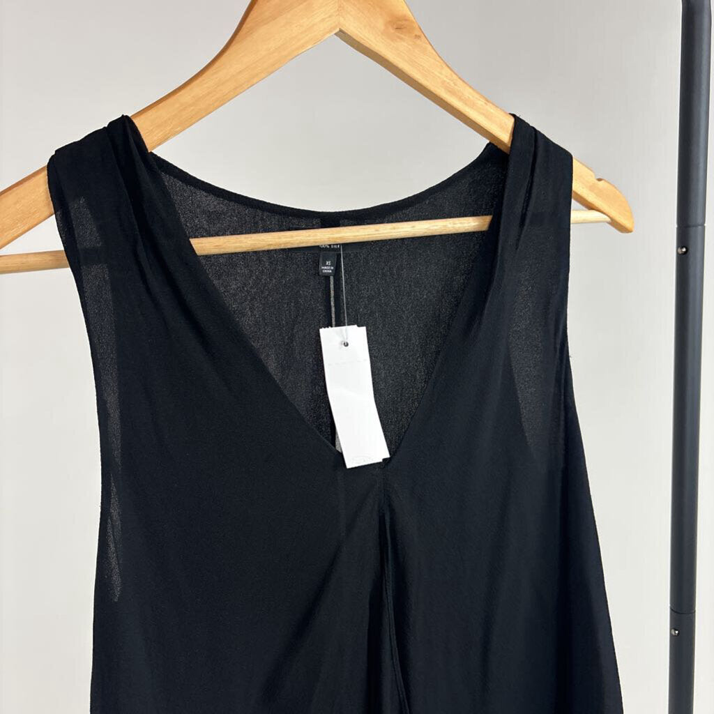 Silk Front Pleat Tank (XS)