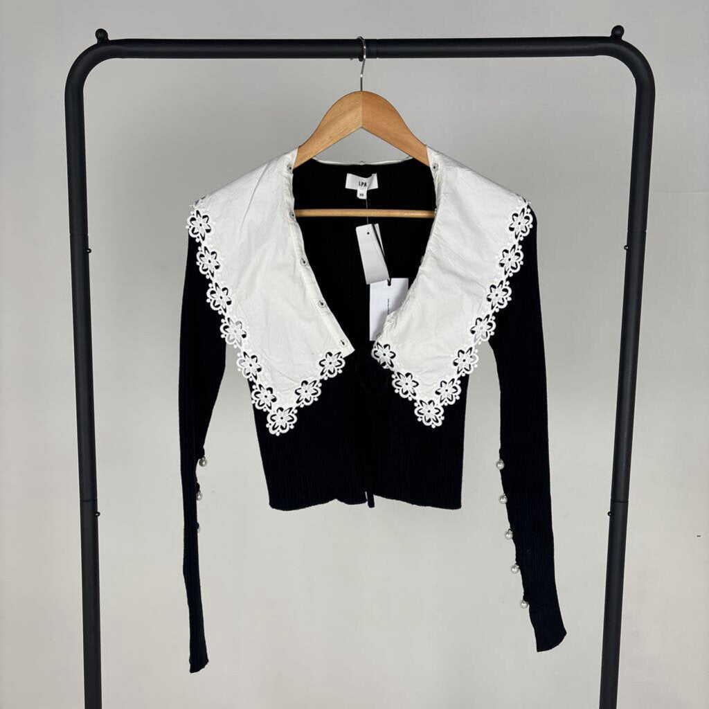 Tie Front Top White Lace (XS)