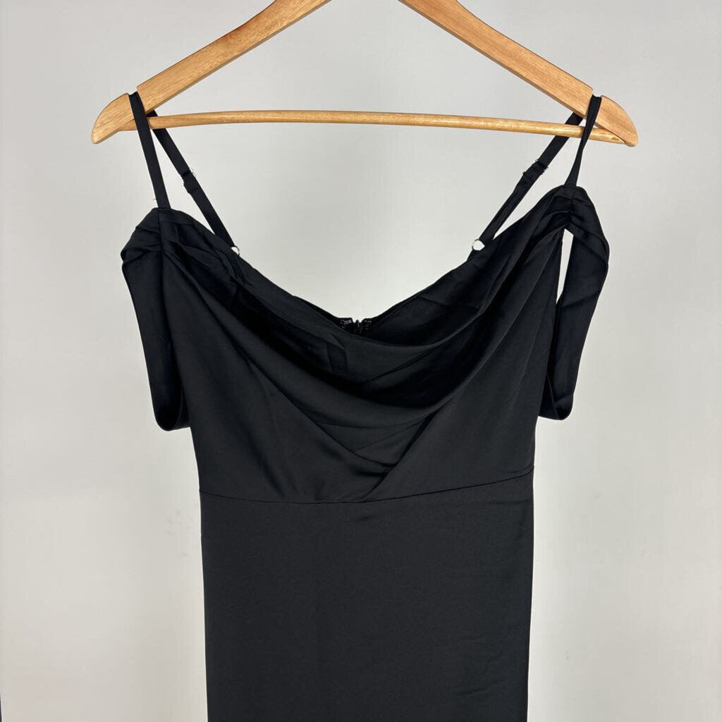 Satin Cowlneck Dress (2)