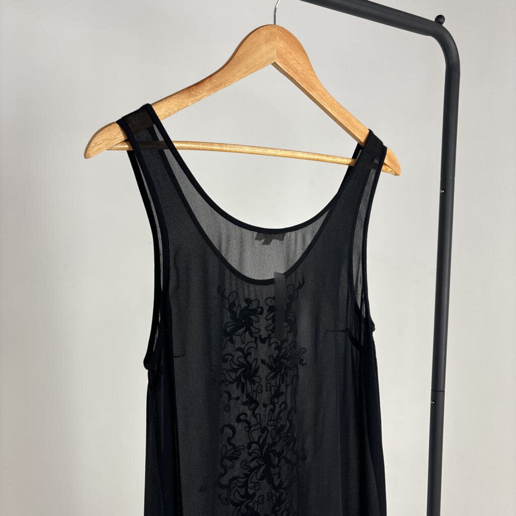 Sheer Silk Embroidered Dress (M)