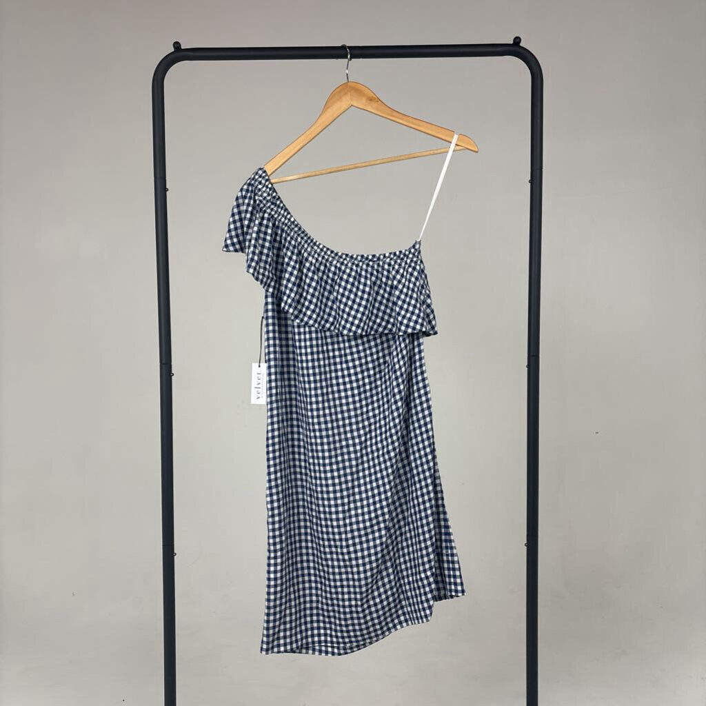 NWT! Off-Shoulder Ruffle Gingham Dress