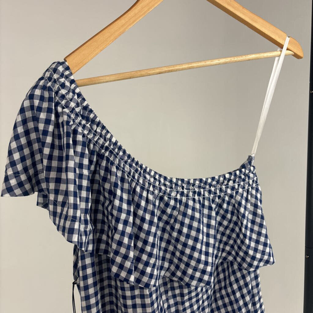 NWT! Off-Shoulder Ruffle Gingham Dress