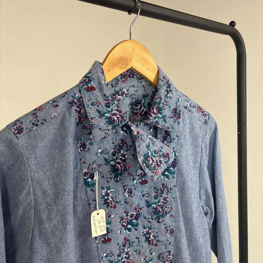 Floral Print Western Jean Shirt