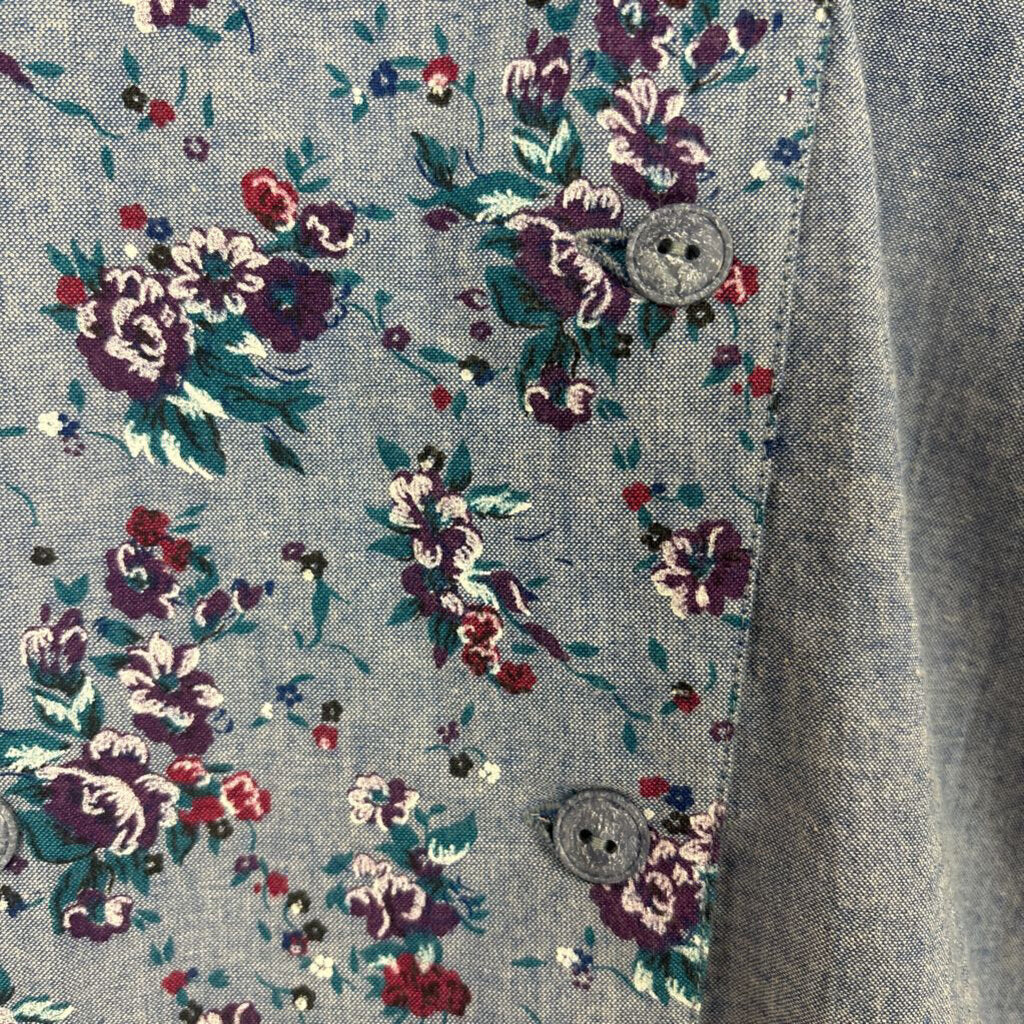 Floral Print Western Jean Shirt