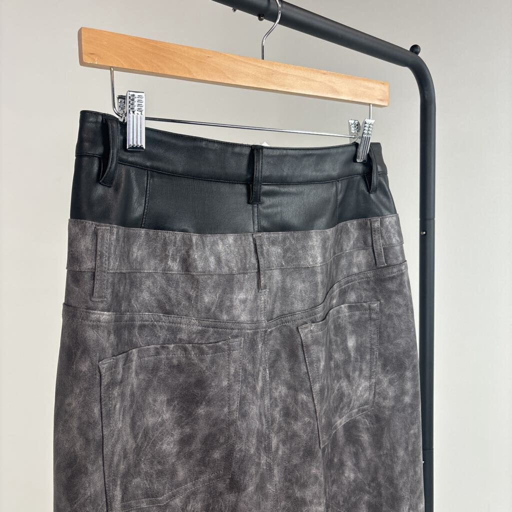 Double Waisted Faux Leather Skirt (28)