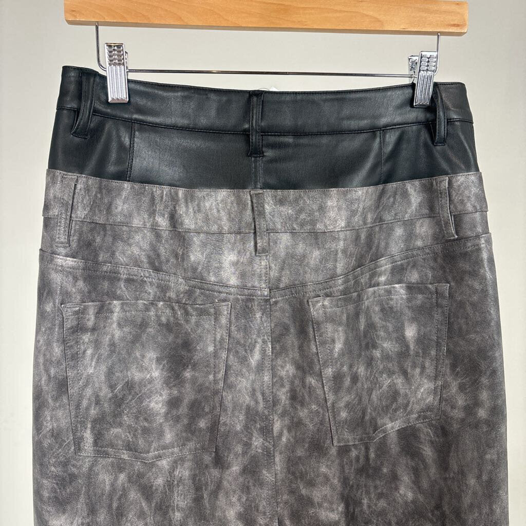 Double Waisted Faux Leather Skirt (28)