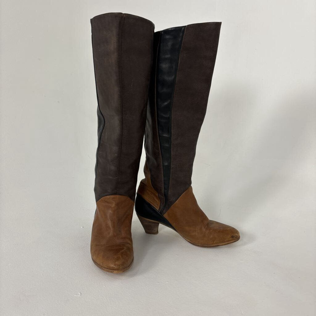 Colour Block Western Boots (39)