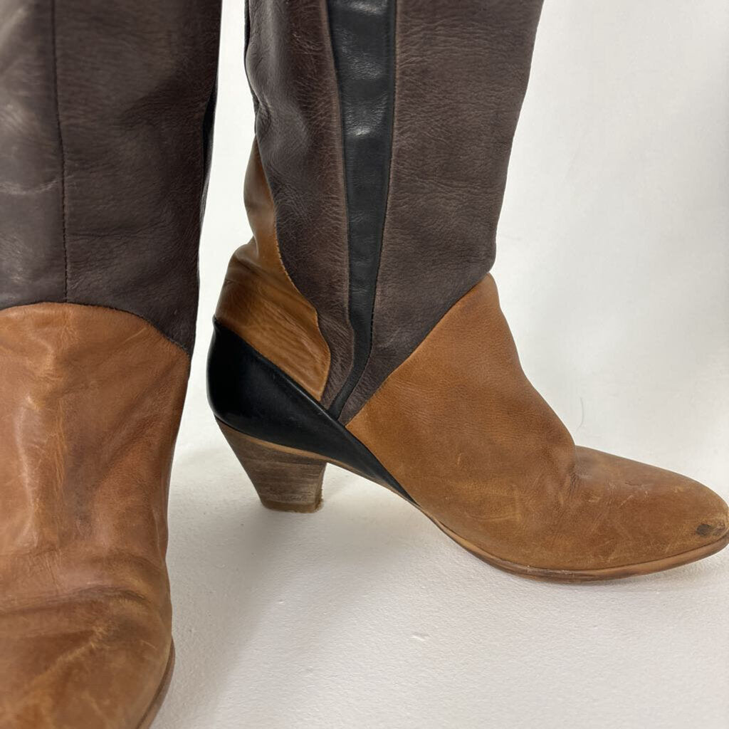 Colour Block Western Boots (39)