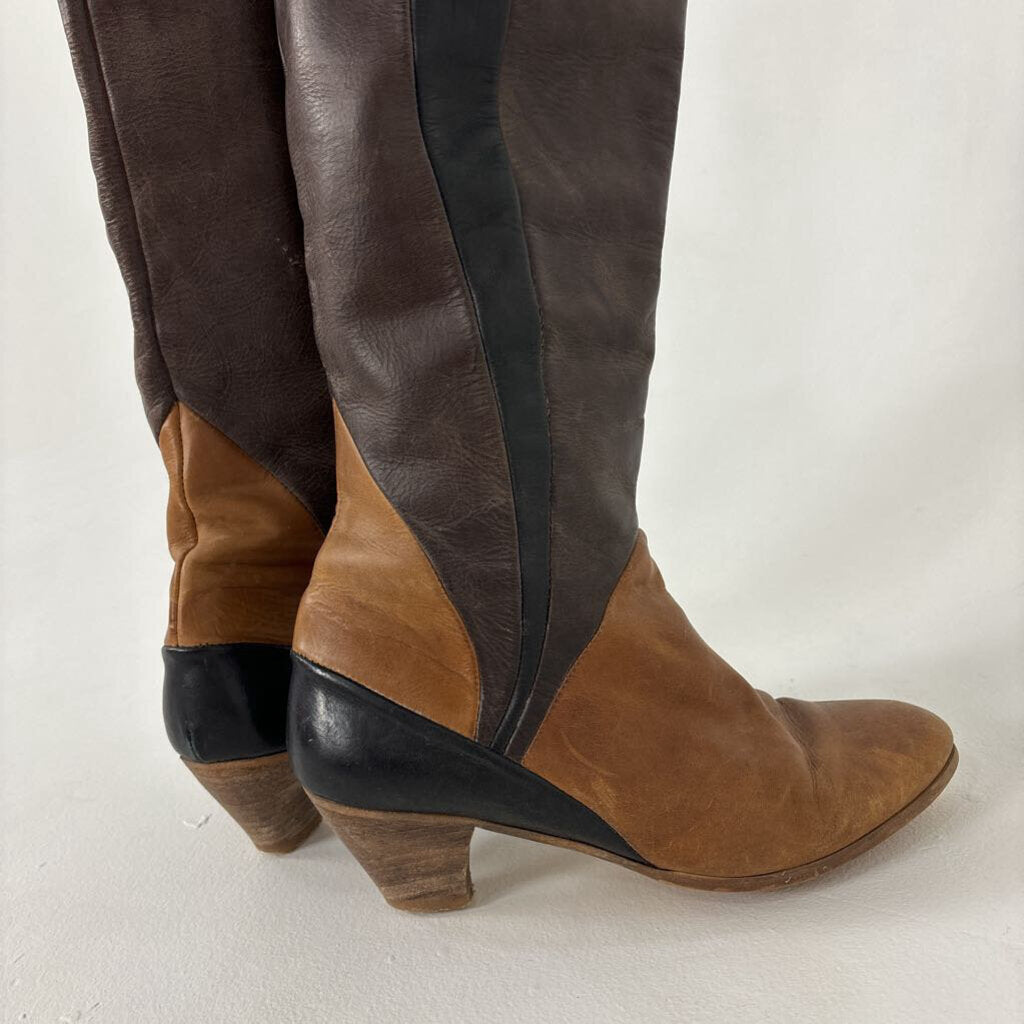 Colour Block Western Boots (39)