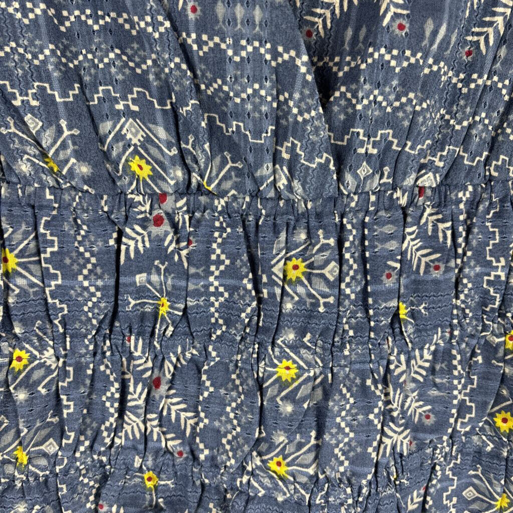 NWT Patterned Peasant Blouse (S)