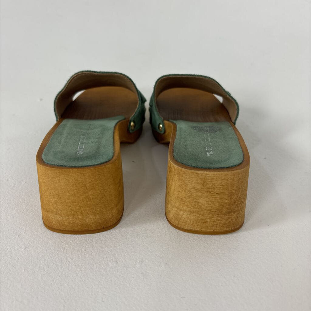 Suede Clog Sandals (36)