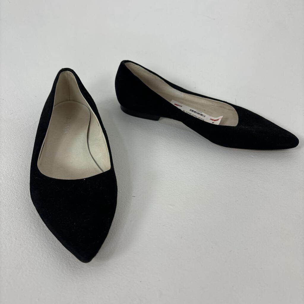 Pointy Toe Suede Flats (38)