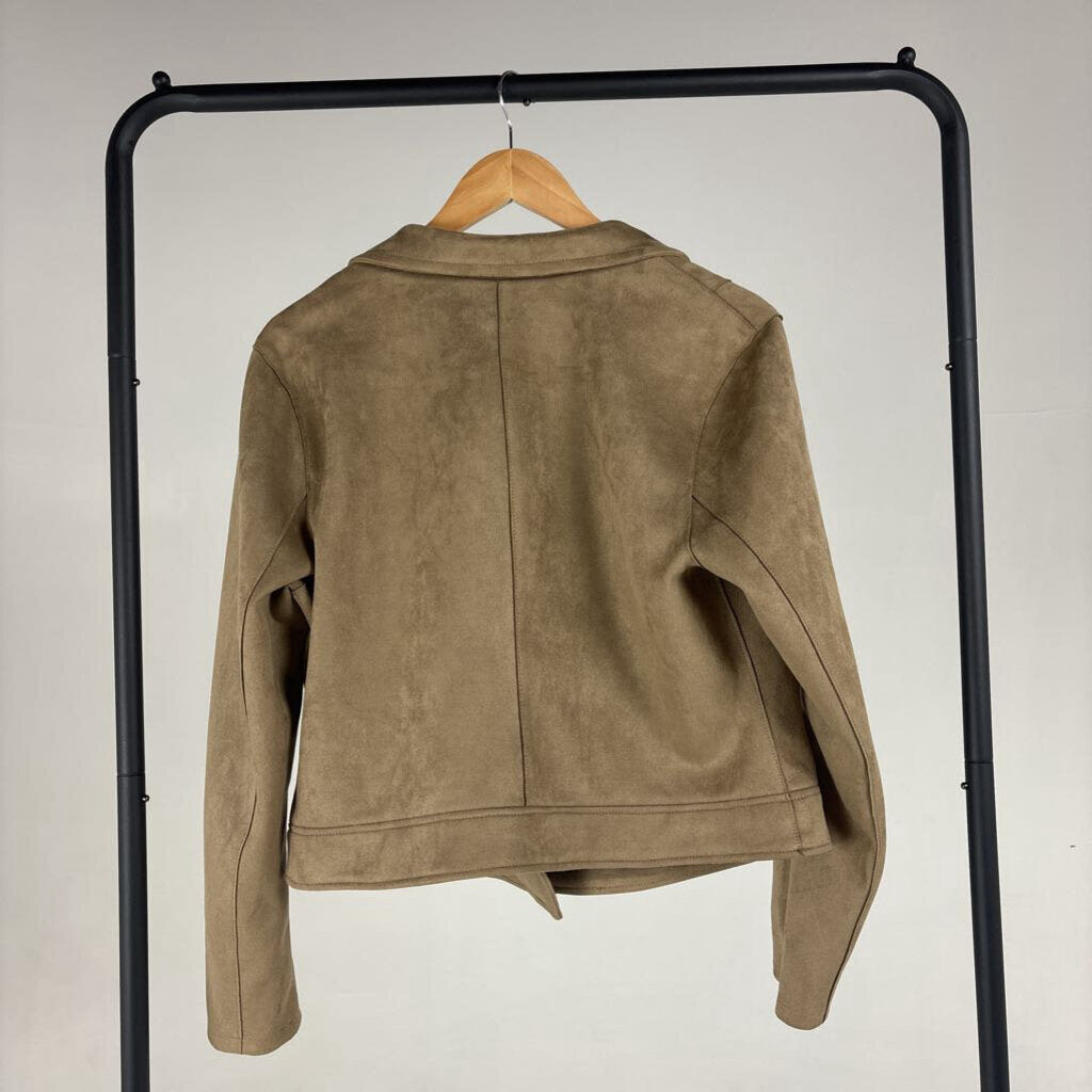 Faux Suede Moto Jacket (L)