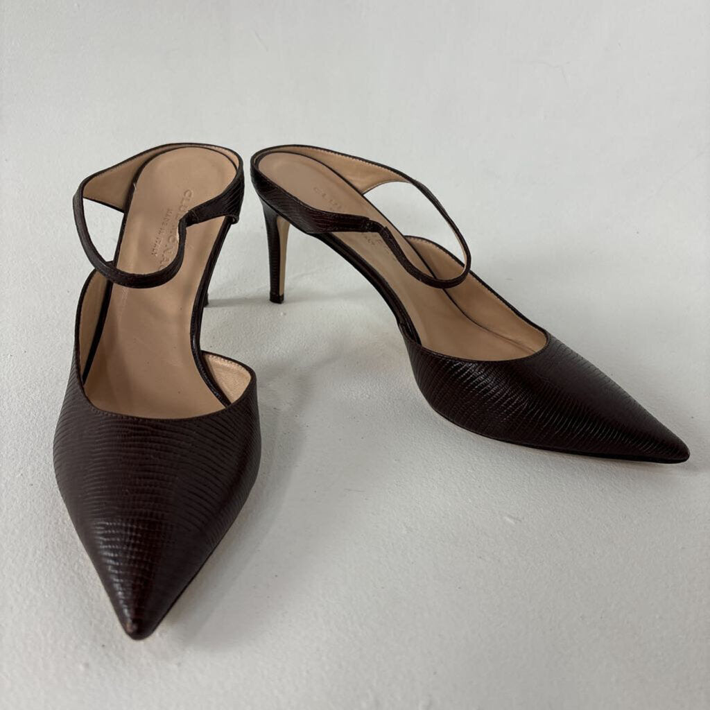 Snake Texture Pointed Toe Heel (9)