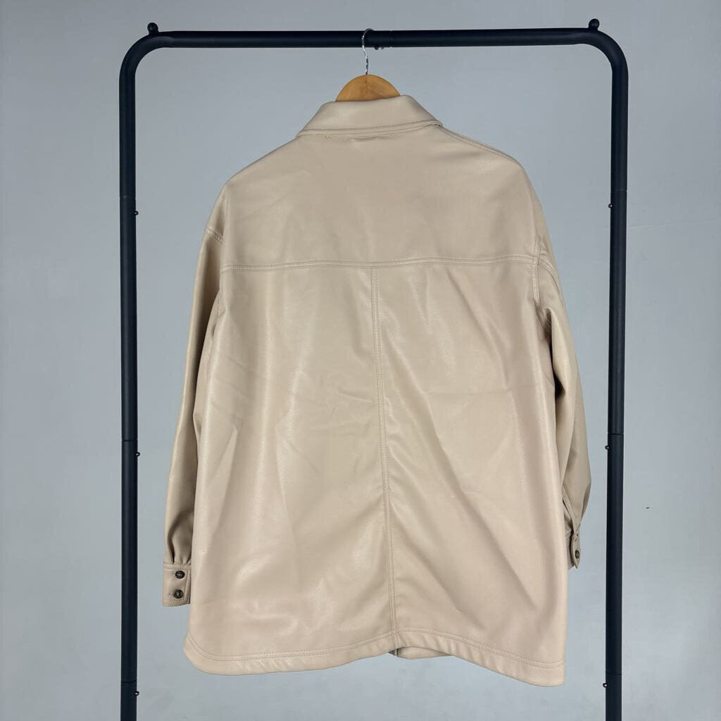 Faux Leather Shacket (L)