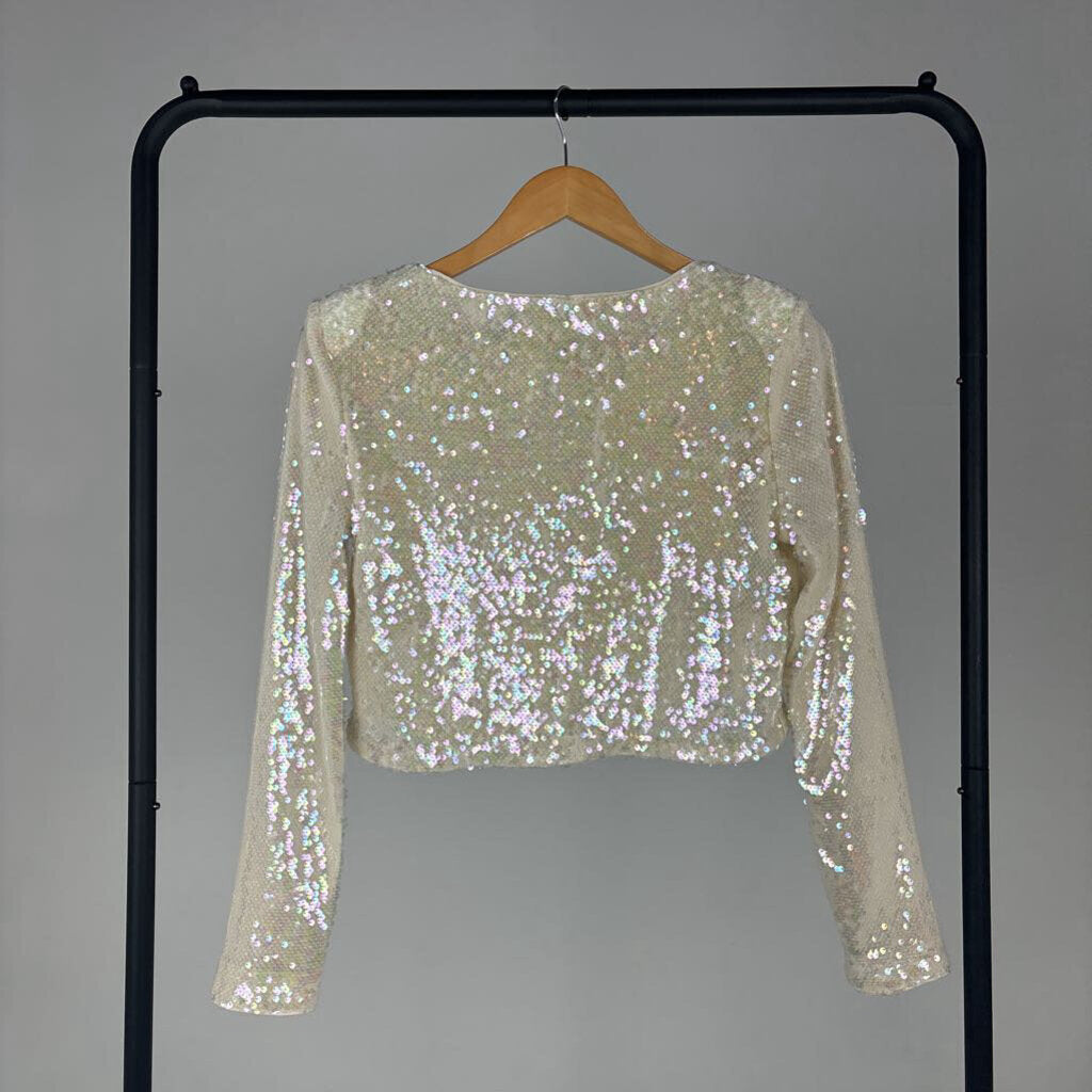 NWT! Sequin LS Top (S)