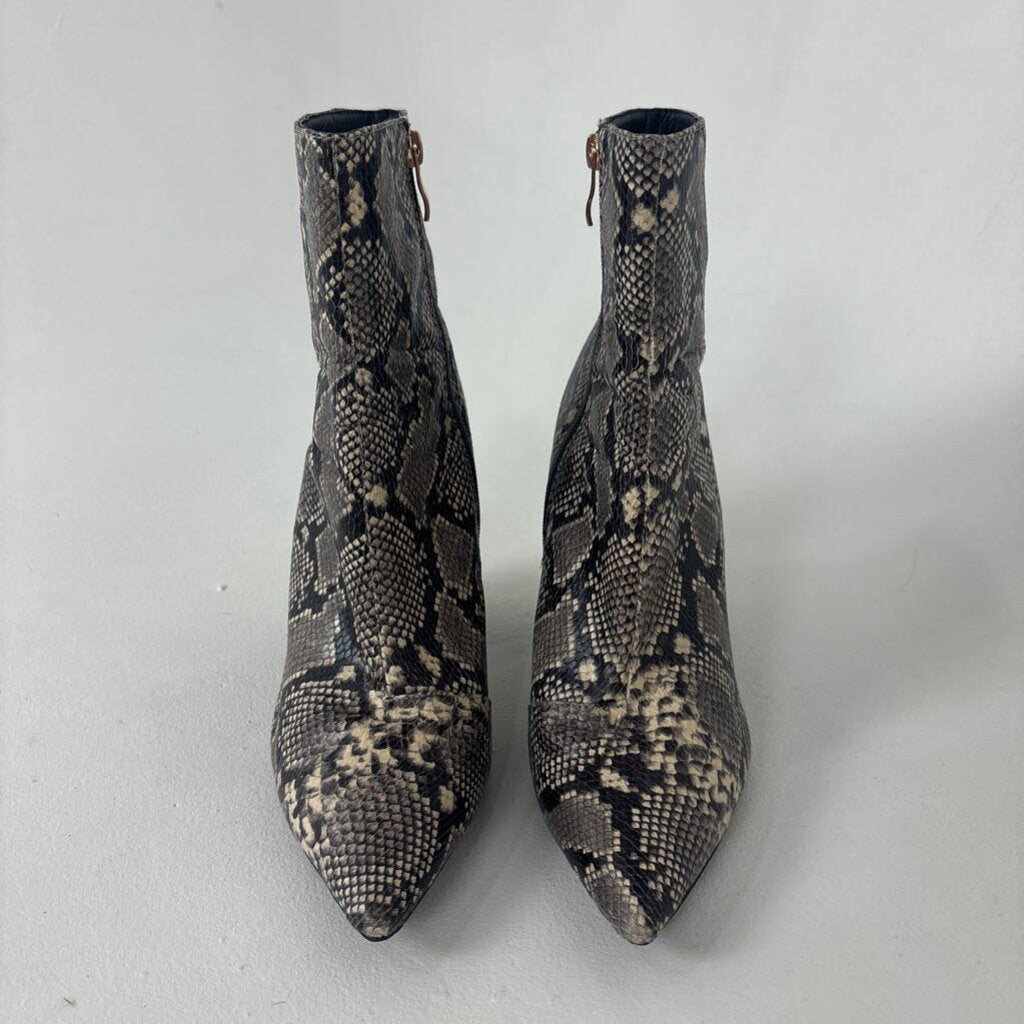 Point Toe Snake Heel Bootie (9)