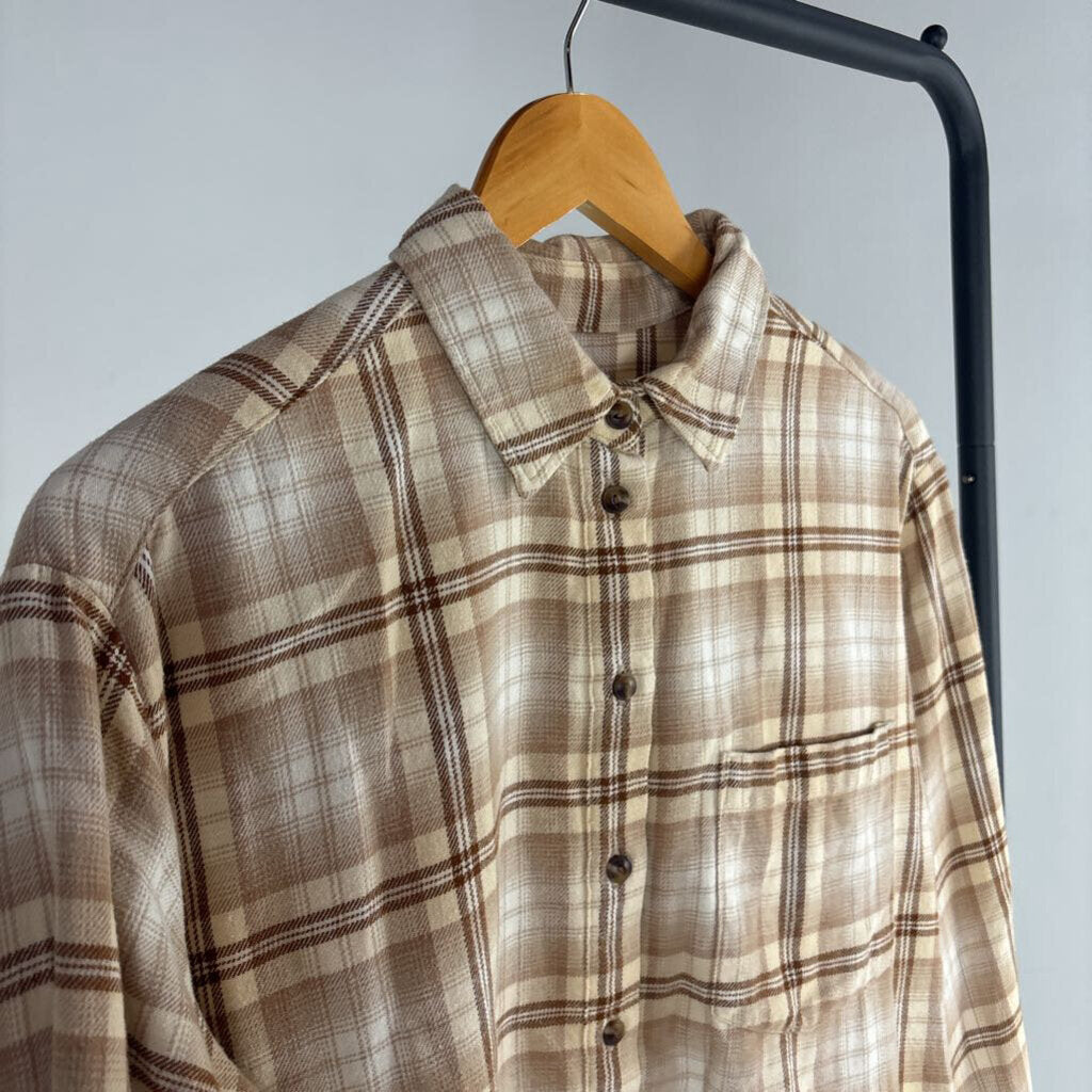 Plaid Button Down Shirt (M)