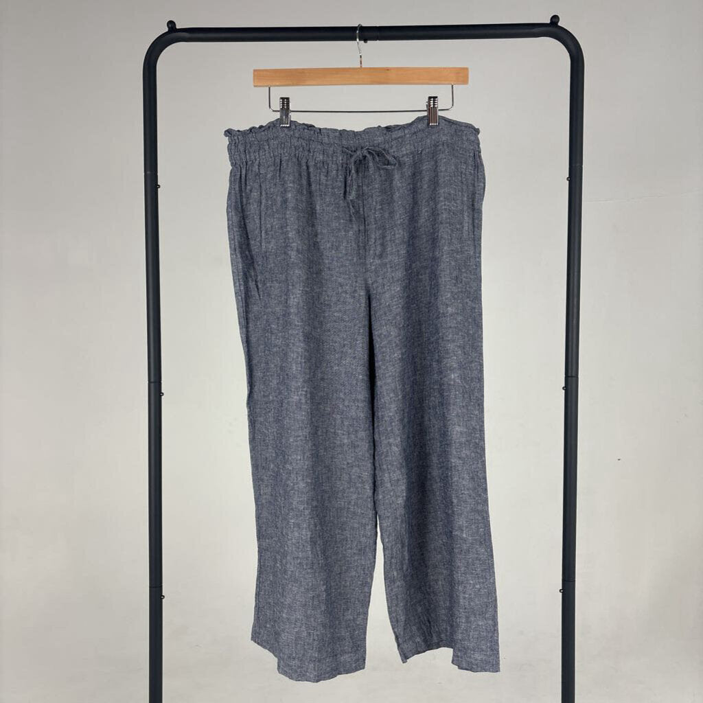 Wide Leg Linen Pants (XL)