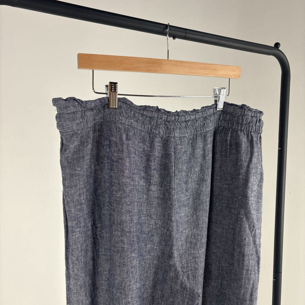 Wide Leg Linen Pants (XL)