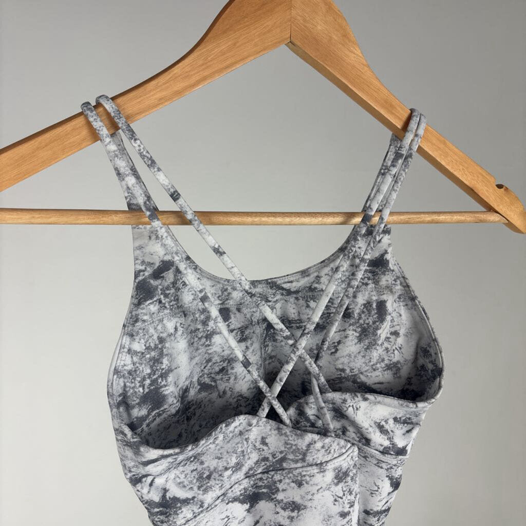 Marble Print Sports Bra (XS)