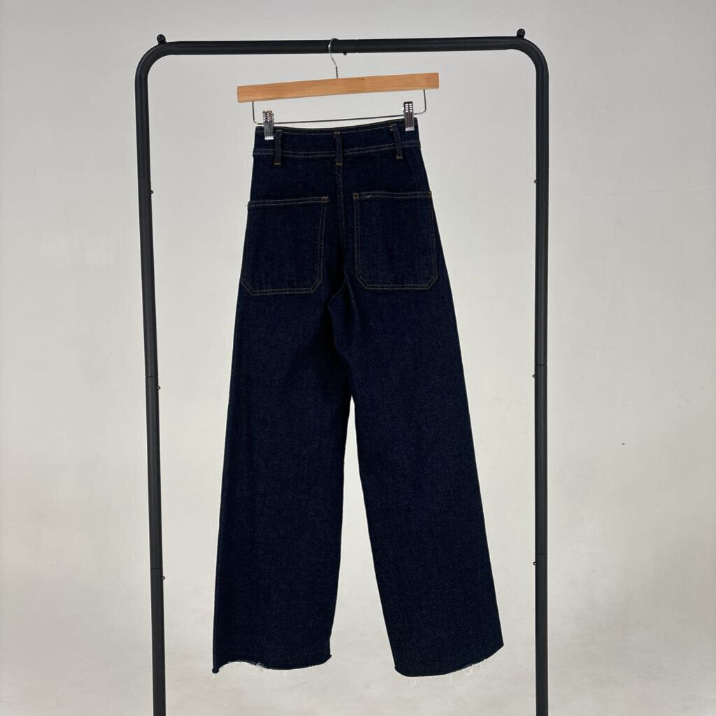 Dark Wash Wide Leg Jeans (0)