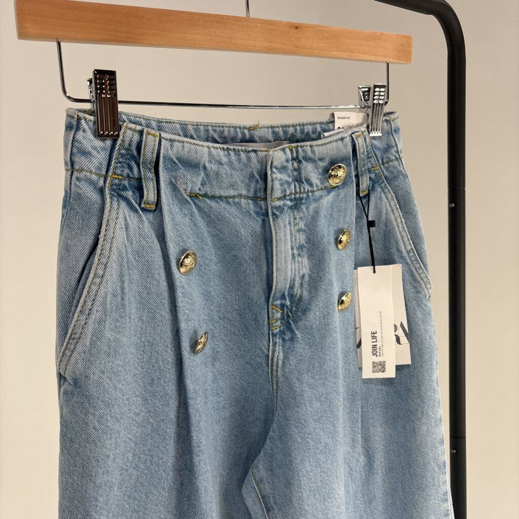 NWT Jeans with Gold Buttons (2)