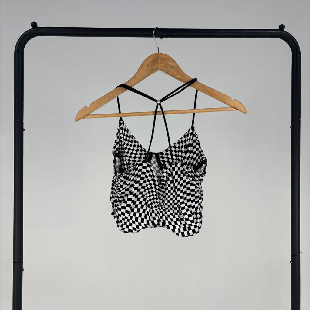 Checker Pattern Corset Tank (M)