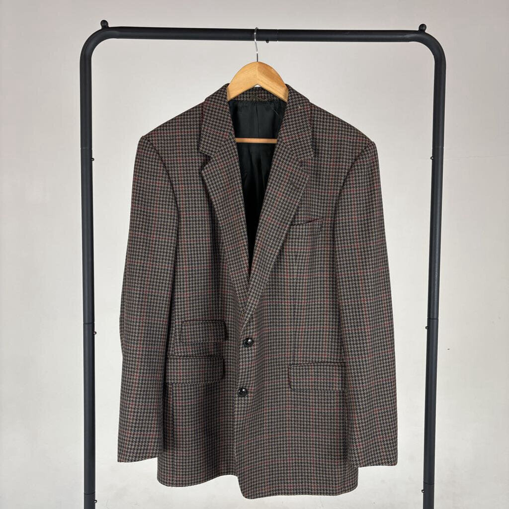 Plaid Wool Blazer (L)