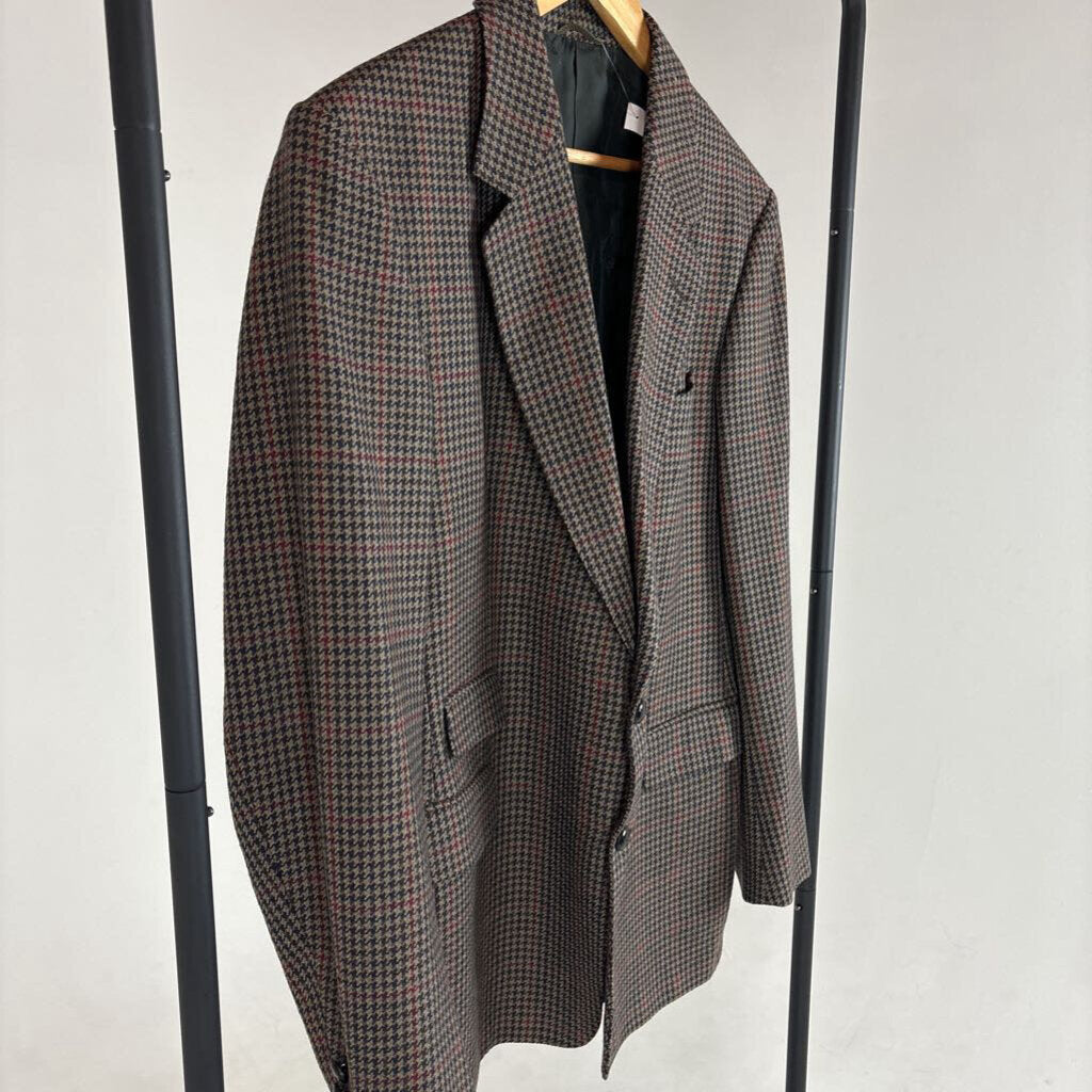 Plaid Wool Blazer (L)