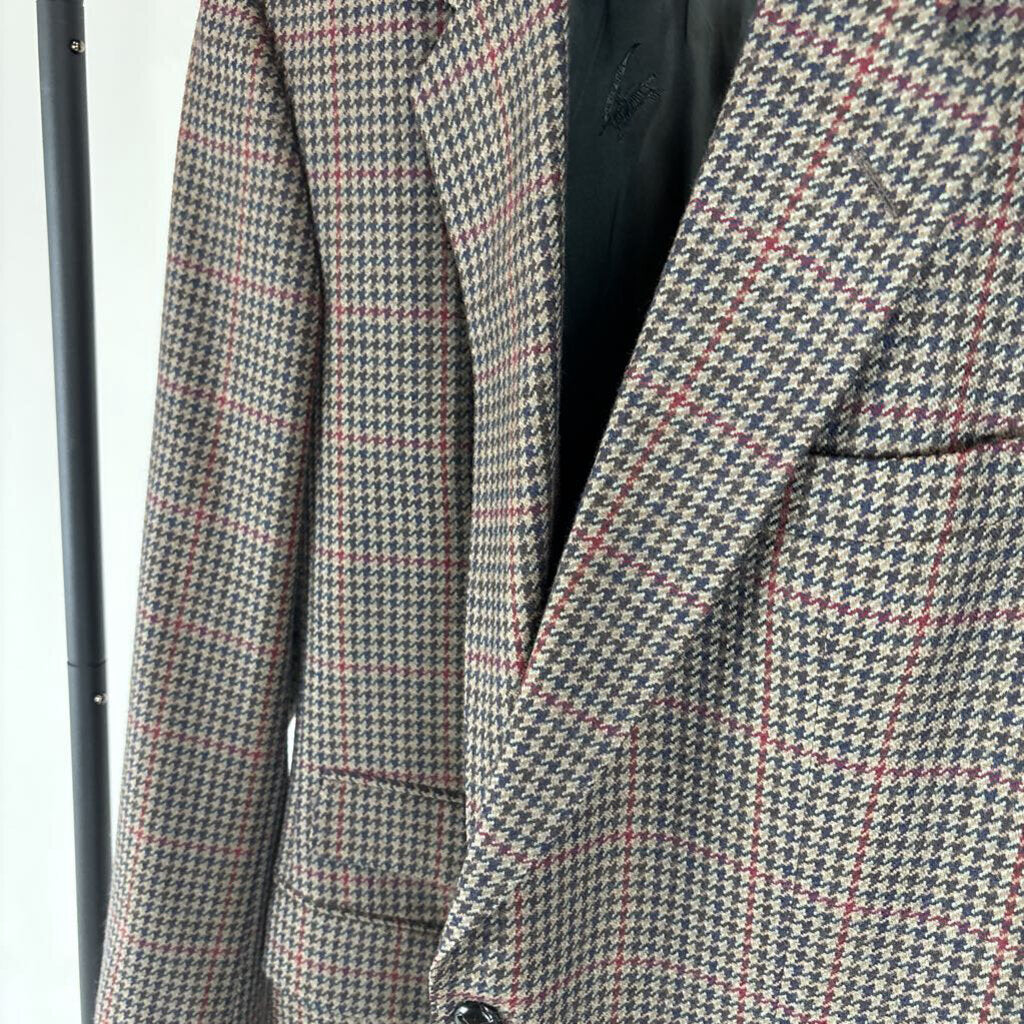 Plaid Wool Blazer (L)