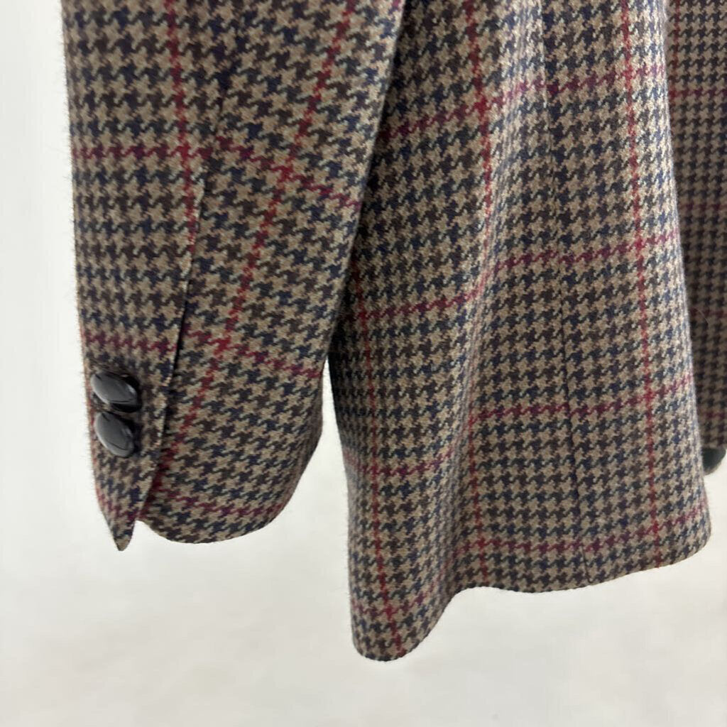 Plaid Wool Blazer (L)