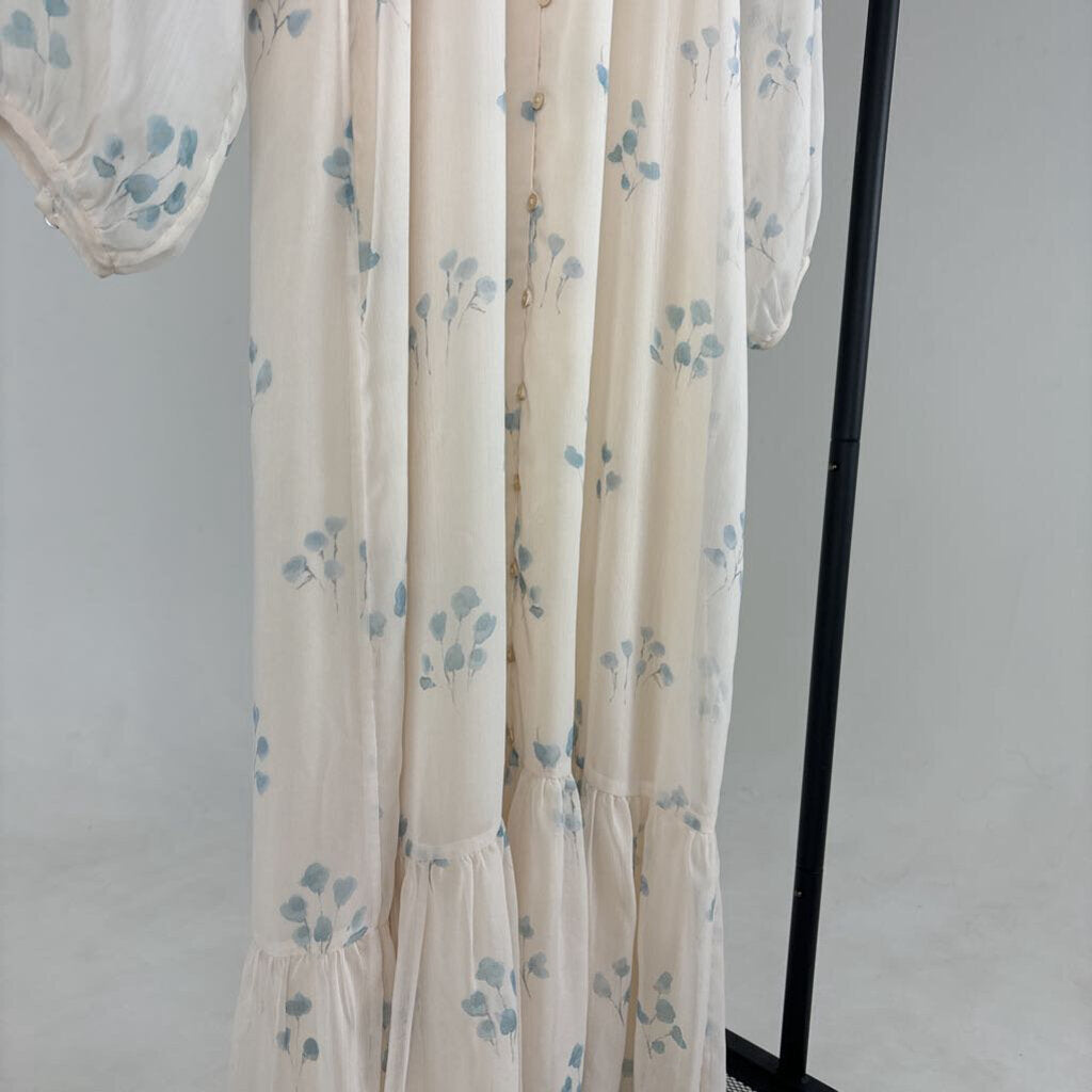 Floral Button-up Maxi dress (M)