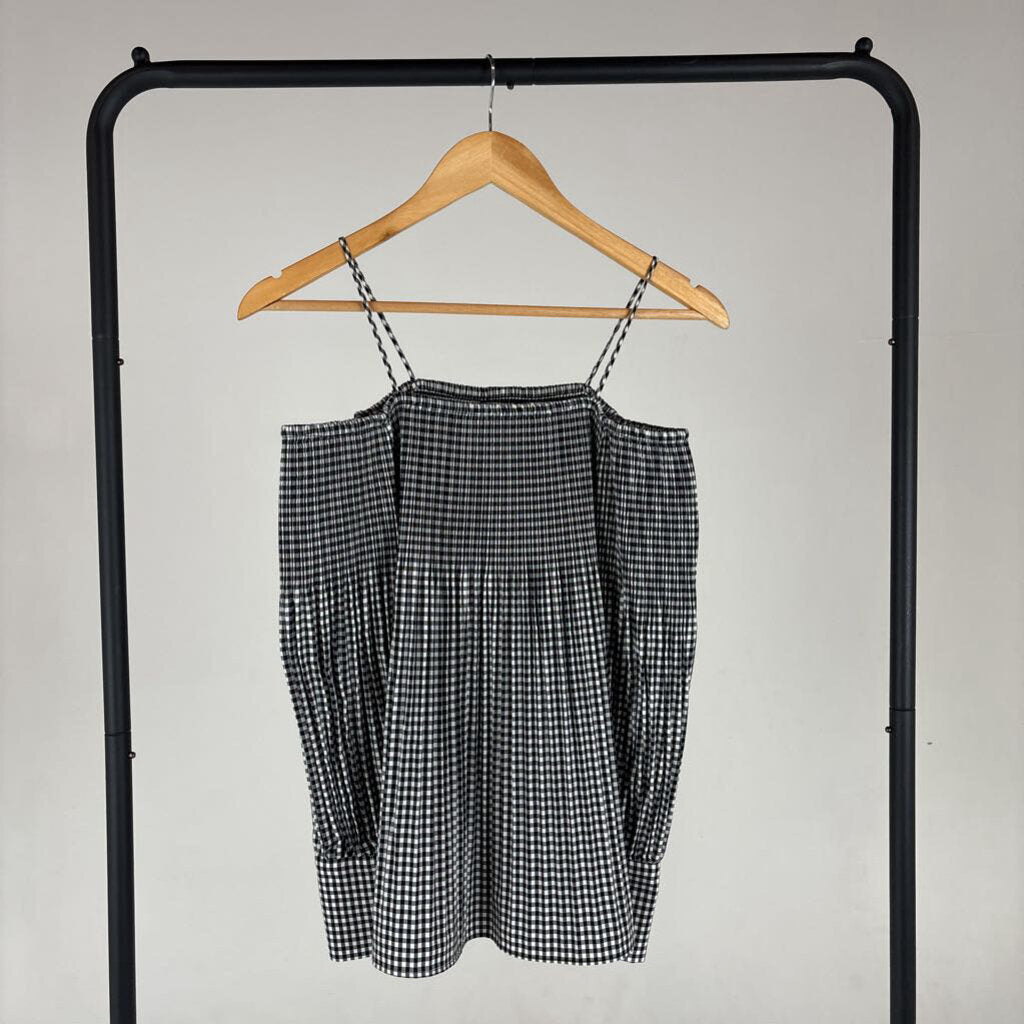 Off The Shoulder Gingham Mini Dress (XS)