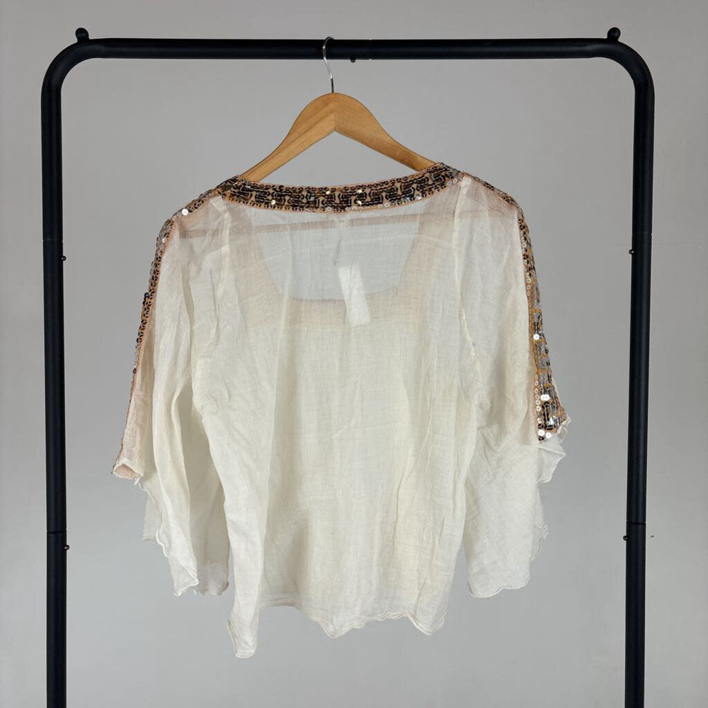 Embroidered Neckline Top (XS)