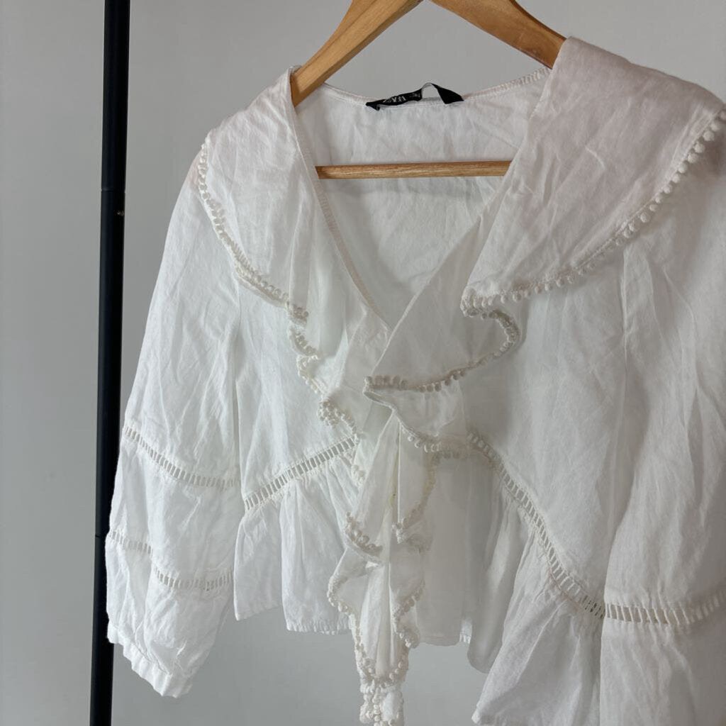 Linen Collared Top (XS)