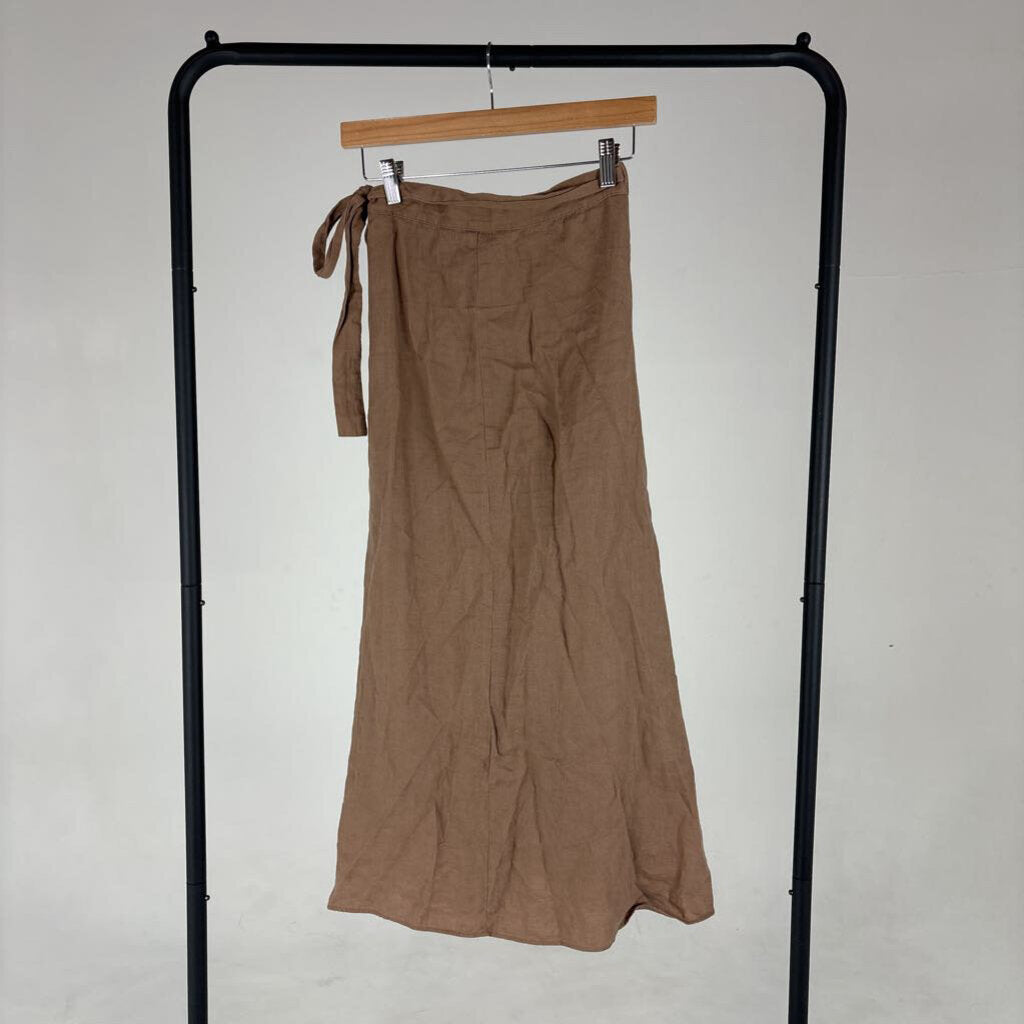 Linen Wrap Maxi Skirt (XXS)