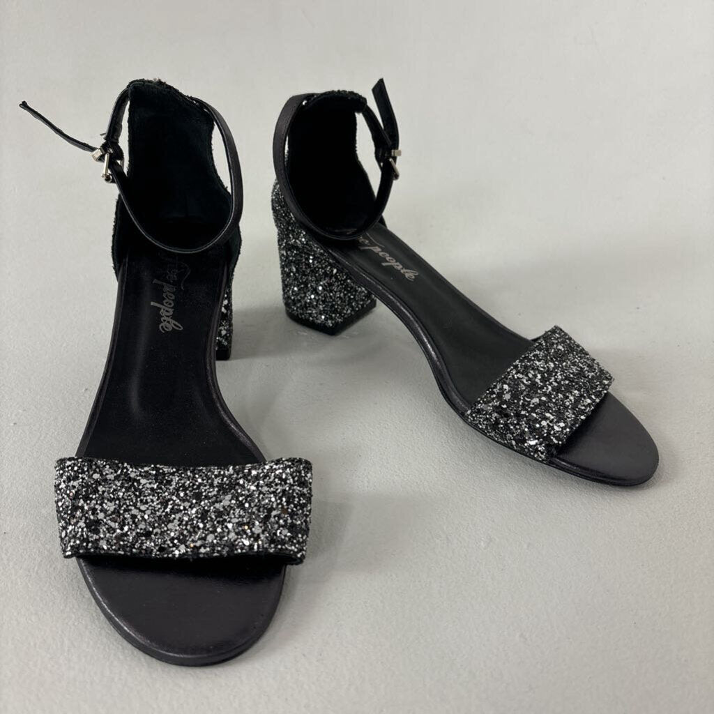 Sparkle Block Heel Open toe (38)