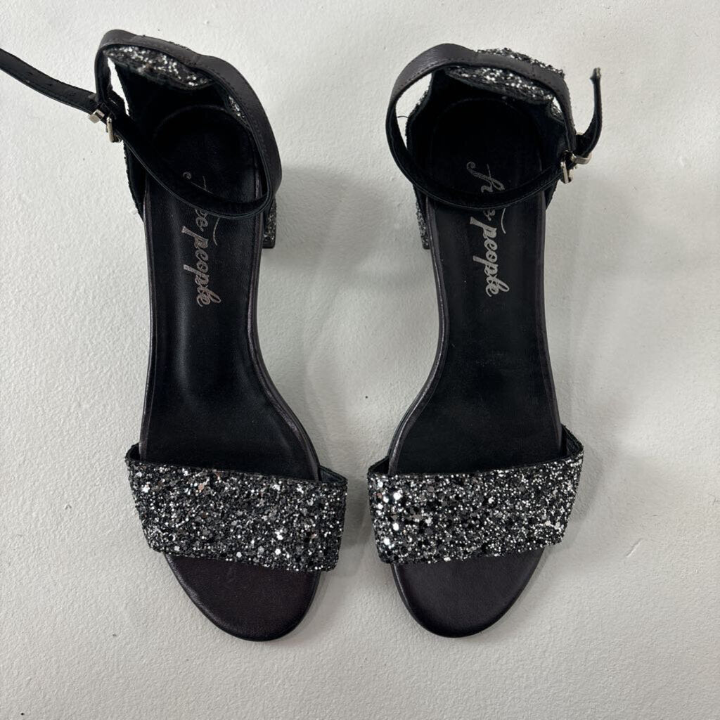 Sparkle Block Heel Open toe (38)