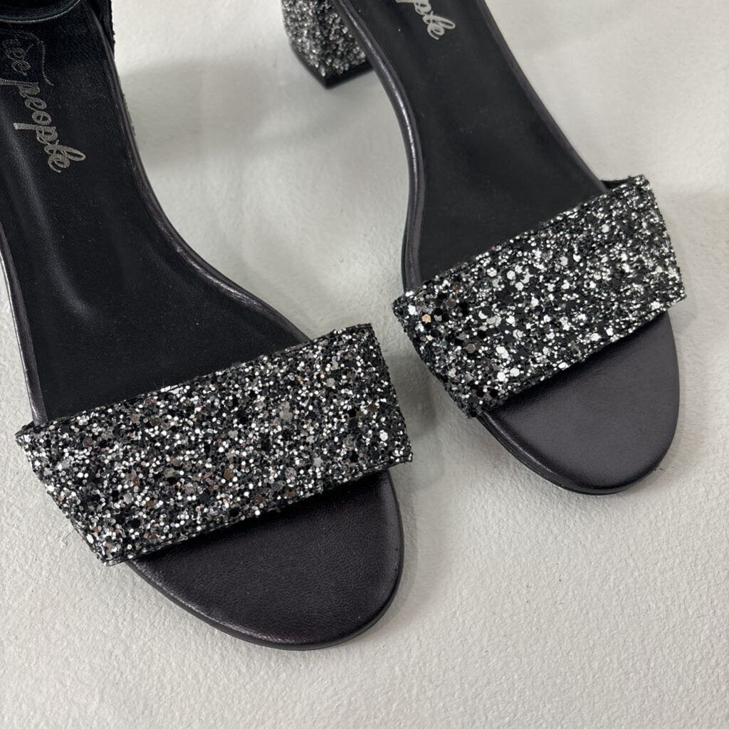 Sparkle Block Heel Open toe (38)