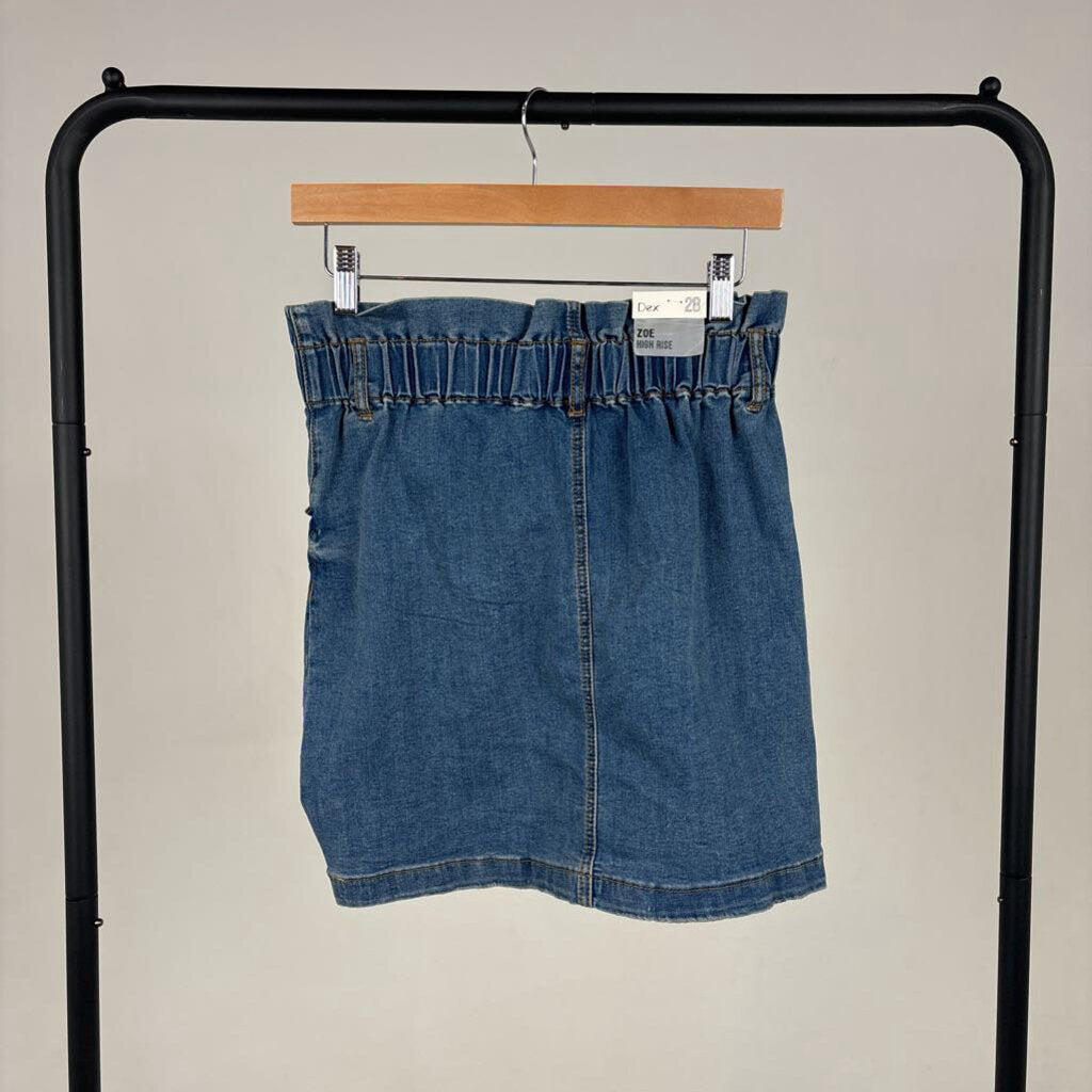 NWT! Paperbag Waist Denim Skirt (28)